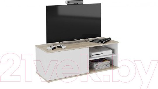 Изображение товара Тумба ТриЯ ТВ Diamond тип 7 КМ+02.68.000.007 (дуб сонома/белый)