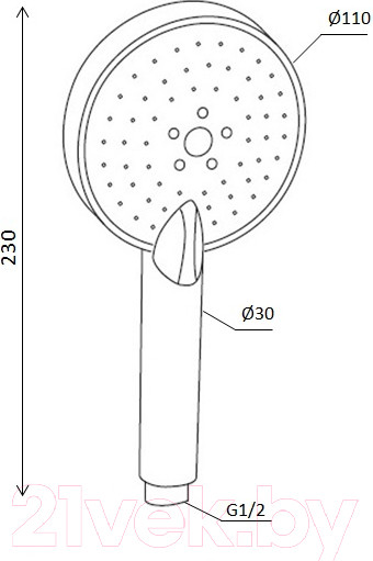 Изображение товара Лейка ручного душа RedBlu by Damixa Origin One 918100200