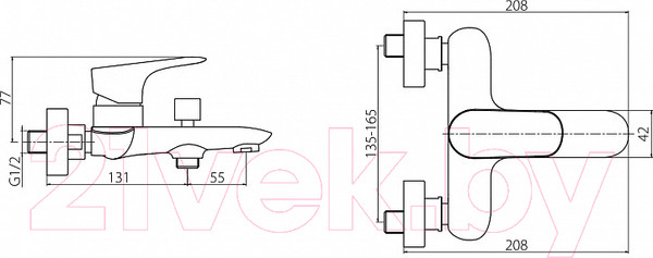 Изображение товара Смеситель RedBlu by Damixa Palace Grand 461000000