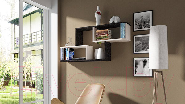 Изображение товара Полка-ячейка ТриЯ Тип 4 (венге цава/дуб молочный)