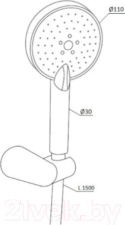 Изображение товара Душевой гарнитур RedBlu by Damixa Origin One 914100000