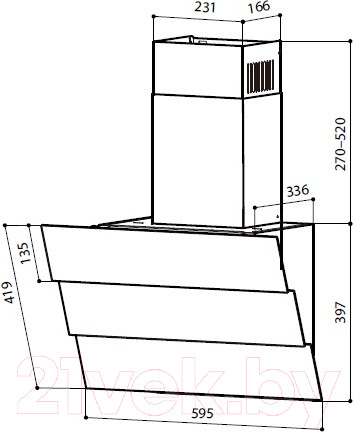 Изображение товара Вытяжка наклонная Lex Rio GS 60 / CHTI000371 (черный)