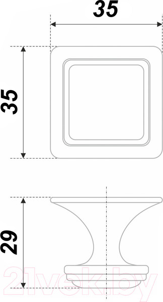 Изображение товара Ручка для мебели Boyard Chloe RC115MAB.4/Bg