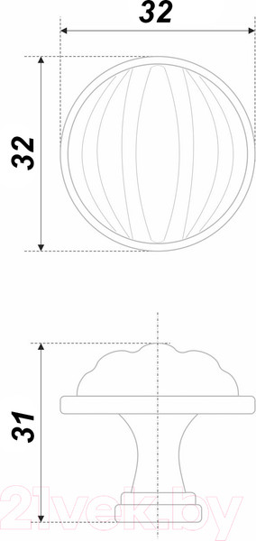 Изображение товара Ручка для мебели Boyard Tiffany RC121AB.4/W