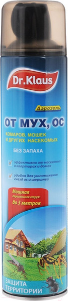 Изображение товара Аэрозоль от насекомых Dr. Klaus От мух ос и других летающих / DK04250011 (600мл)