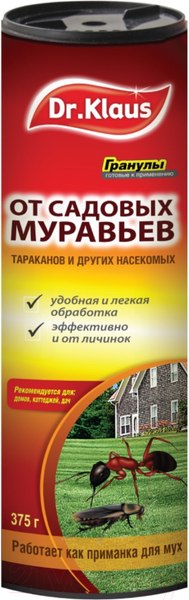 Изображение товара Порошок от насекомых Dr. Klaus Гранулы от муравьев и других насекомых (375г)