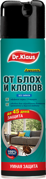 Изображение товара Спрей от насекомых Dr. Klaus От клопов блох и других насекомых / DK06400072 (250мл)