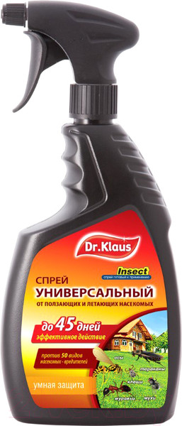 Изображение товара Спрей от насекомых Dr. Klaus Универсальный от летающих и ползающих насекомых DK04260011 (750мл)