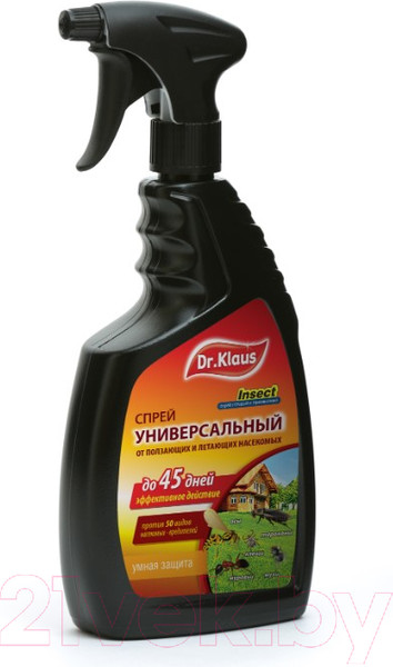 Изображение товара Спрей от насекомых Dr. Klaus Универсальный от летающих и ползающих насекомых DK04260011 (750мл)