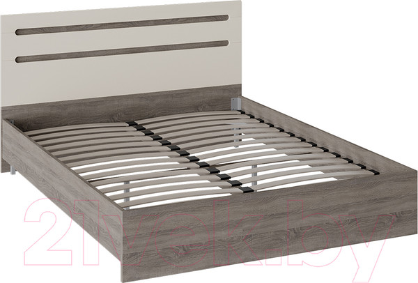 Изображение товара Двуспальная кровать ТриЯ Фьюжн ТД-260.01.03 160x200 (бежевый/дуб сонома трюфель)