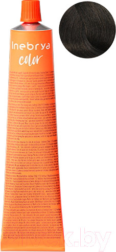 Изображение товара Крем-краска для волос Inebrya На семенах льна и алоэ вера 4/0 (100мл, каштановый)