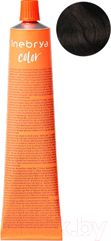 Изображение товара Крем-краска для волос Inebrya На семенах льна и алоэ вера 4/7 (100мл, каштан коричневый/кофе)