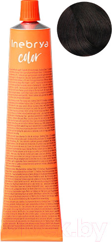 Изображение товара Крем-краска для волос Inebrya На семенах льна и алоэ вера 4/9 (100мл, темный шоколад)