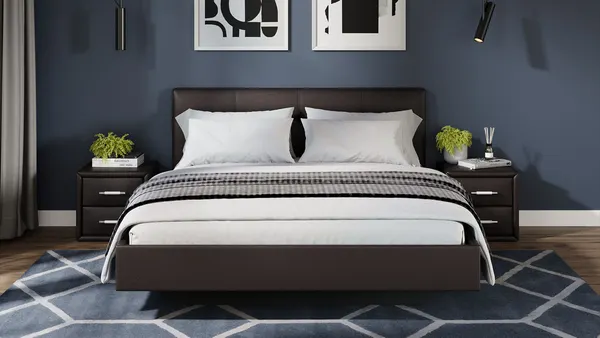 Изображение товара Двуспальная кровать ТриЯ Элис тип 1 с мягкой обивкой 160x200 (темный)