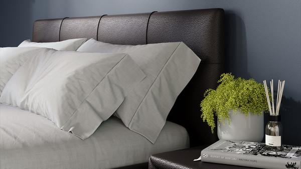 Изображение товара Двуспальная кровать ТриЯ Элис тип 1 с мягкой обивкой 160x200 (темный)