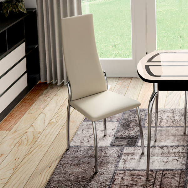 Изображение товара Стул ТриЯ Кредо (хром/кожзам бежевый/ваниль 890)