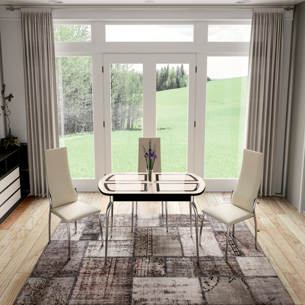 Изображение товара Стул ТриЯ Кредо (хром/кожзам бежевый/ваниль 890)