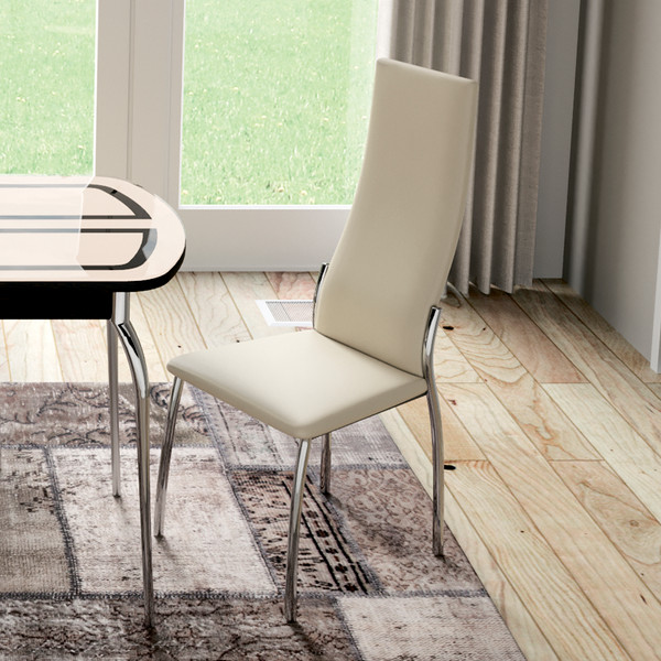 Изображение товара Стул ТриЯ Кредо (хром/кожзам бежевый/ваниль 890)