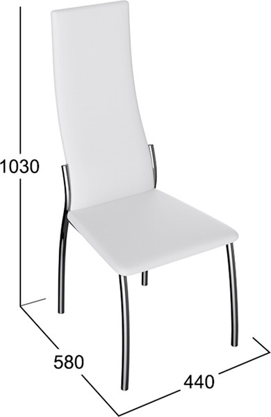 Изображение товара Стул ТриЯ Кредо (хром/кожзам белый 745а)