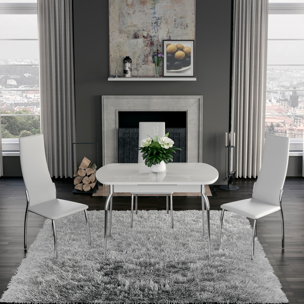 Изображение товара Стул ТриЯ Кредо (хром/кожзам белый 745а)