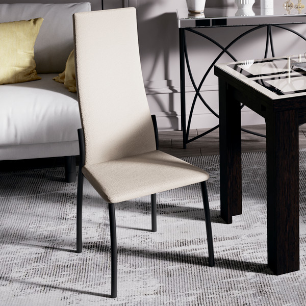 Изображение товара Стул ТриЯ Кредо (черный муар/кожзам бежевый)