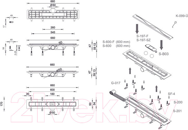 Изображение товара Трап для душа Styron STY-DO-60-FF (черный)