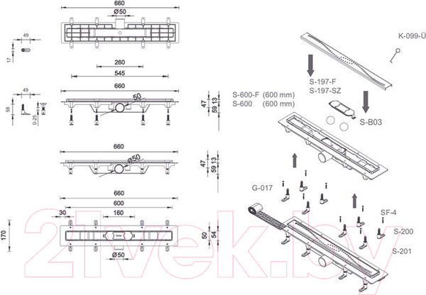 Изображение товара Трап для душа Styron STY-CH-60
