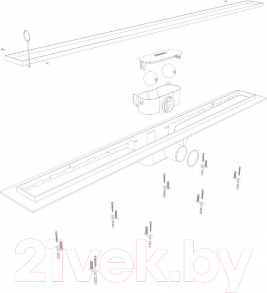 Изображение товара Трап для душа Styron Medium STY-M-90-FF (черный)