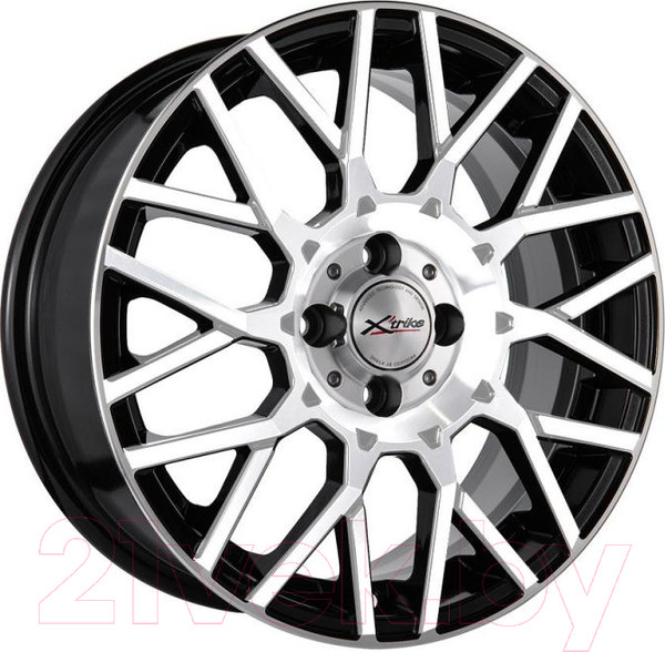 Изображение товара Литой диск X'trike X-125 16x6.5" 4x100мм DIA 60.1мм ET 48мм BKFP