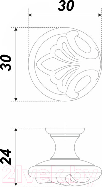 Изображение товара Ручка для мебели Boyard Madonna RC502AS.1