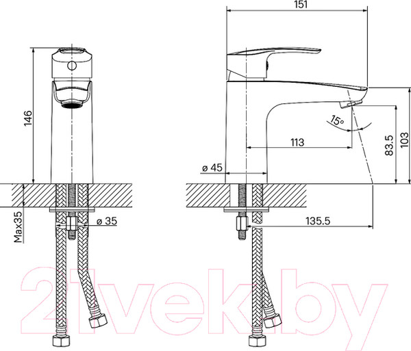 Изображение товара Смеситель IDDIS Ray RAYBL00I01