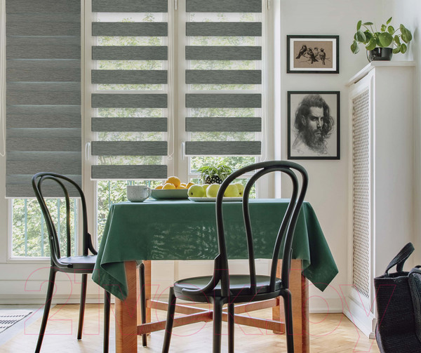 Изображение товара Рулонная штора Delfa Сантайм День Ночь В/О Фаро СРШ-01МК 41106 (43x160, кварц)