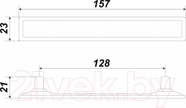 Изображение товара Ручка для мебели Boyard Totem RS123MAB.4/128/Bg