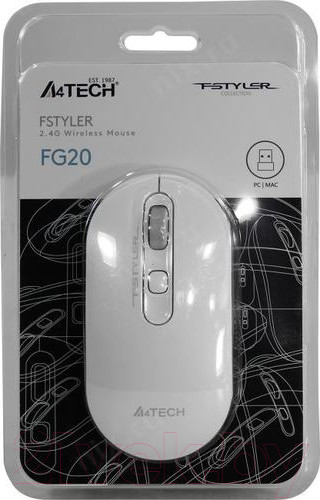 Изображение товара Мышь A4Tech Fstyler FG20 (белый)