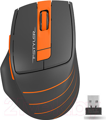 Изображение товара Мышь A4Tech Fstyler FG30 (серый/оранжевый)
