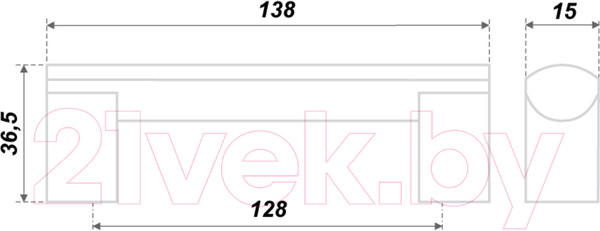 Изображение товара Ручка для мебели Boyard RS152CP.19/128
