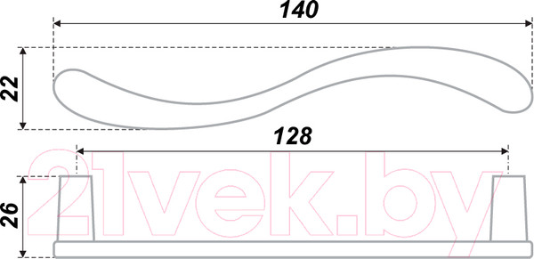 Изображение товара Ручка для мебели Boyard RS154SC.4/128