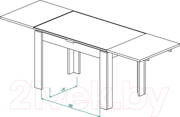 Изображение товара Обеденный стол ТриЯ Норман тип 1 (белый/стекло белый глянец)