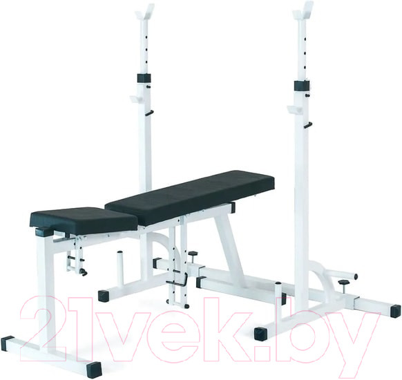Изображение товара Скамья для жима штанги Пионер Со стойками под штангу (белый)