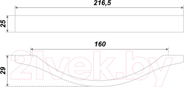 Изображение товара Ручка для мебели Boyard RS176CP.4/160