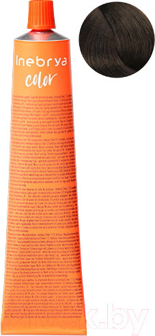 Изображение товара Крем-краска для волос Inebrya На семенах льна и алоэ вера 5/0 (100мл, светло-каштановый)