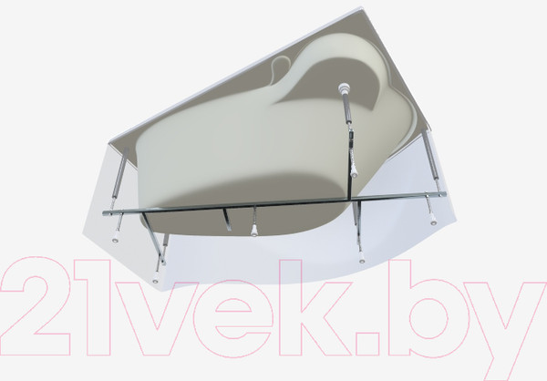 Изображение товара Ванна акриловая 1Марка Gracia 170x100 R (с каркасом и экраном)