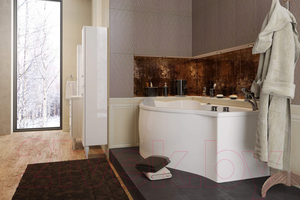 Изображение товара Ванна акриловая 1Марка Gracia 170x100 R (с каркасом и экраном)