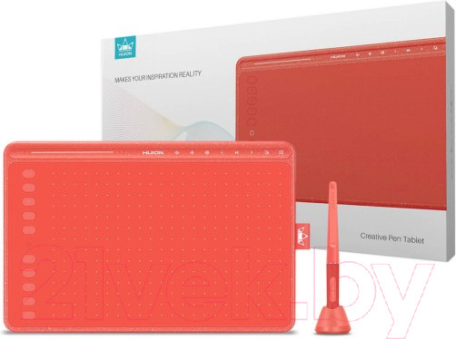 Изображение товара Графический планшет Huion HS611 (коралловый красный)