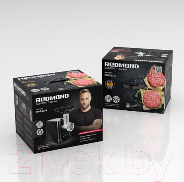 Изображение товара Мясорубка электрическая Redmond RMG-1239 (черный)