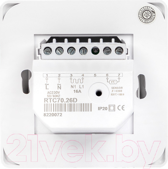 Изображение товара Терморегулятор для теплого пола EKF Basic mtt-2