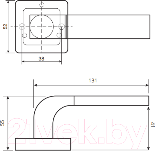 Изображение товара Ручка дверная Code Deco H-22104-A-GRF