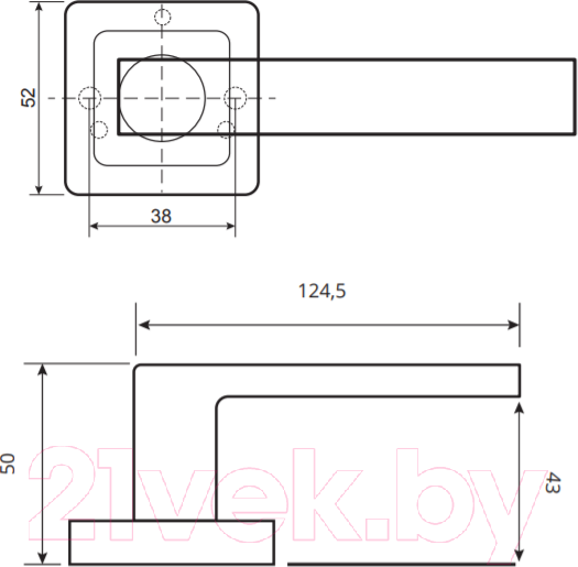 Изображение товара Ручка дверная Code Deco H-22110-A-GRF