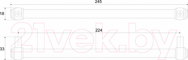 Изображение товара Ручка для мебели Boyard Bamboo RR008AB.4/224