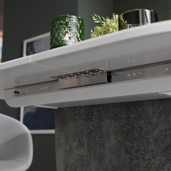 Изображение товара Обеденный стол ТриЯ Монреаль тип 1 (белый глянец/моод темный)